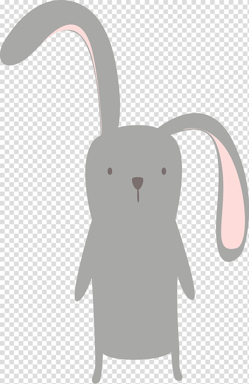 Easter Graphics FREE, grey rabbit illustration transparent background PNG clipart