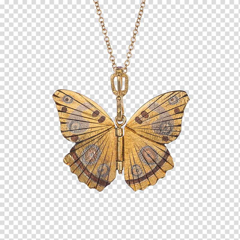Monarch Butterfly, Necklace, Earring, Pendant, Moth, Bracelet, Metalcoated Crystal, Golden Buckeye transparent background PNG clipart