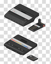 Atari , Atari , two square black electronic device illustration transparent background PNG clipart