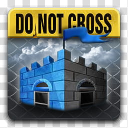 VARIATIONS , blue and gray castle do not cross transparent background PNG clipart