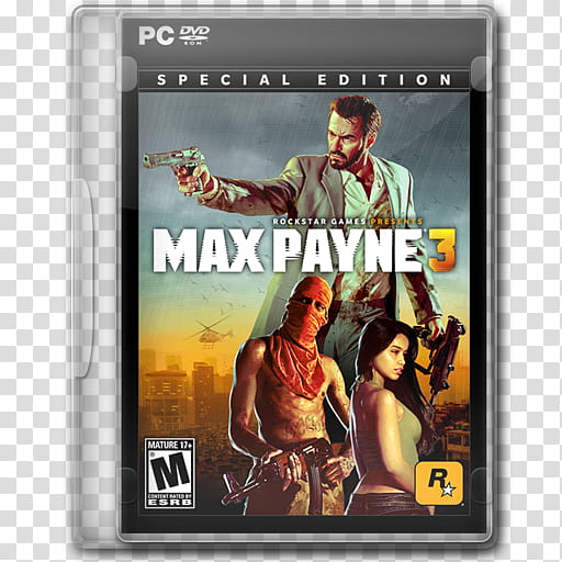 Game Icons , Max-Payne--Special-Edition, PC DVD Max Payne  special edition case transparent background PNG clipart