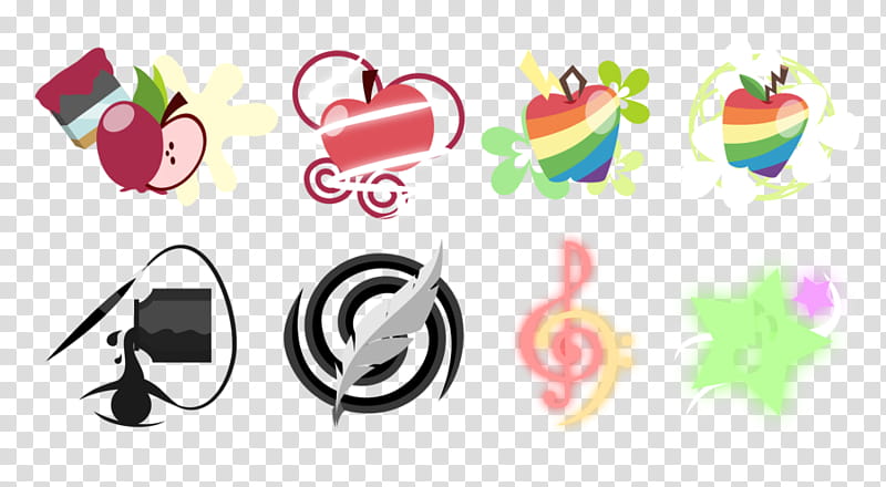 Cutie marks , assorted-color illustration transparent background PNG clipart