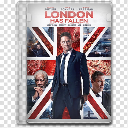 Movie Icon Mega , London Has Fallen, London Has Fallen DVD case transparent background PNG clipart