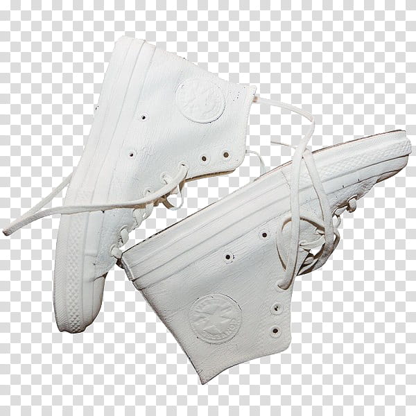 AESTHETIC, pair of white Converse All-Star high-top shoes transparent background PNG clipart