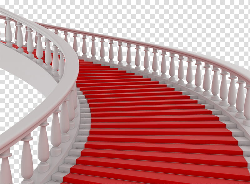 Red Carpet Stairs, stairs with red carpet transparent background PNG clipart
