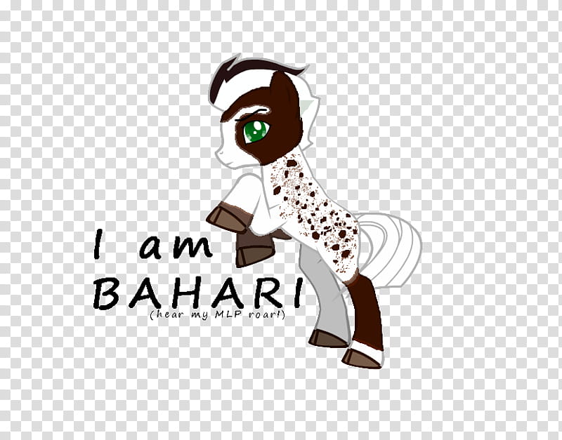 I AM BAHARI, HEAR MY MLP ROAR transparent background PNG clipart