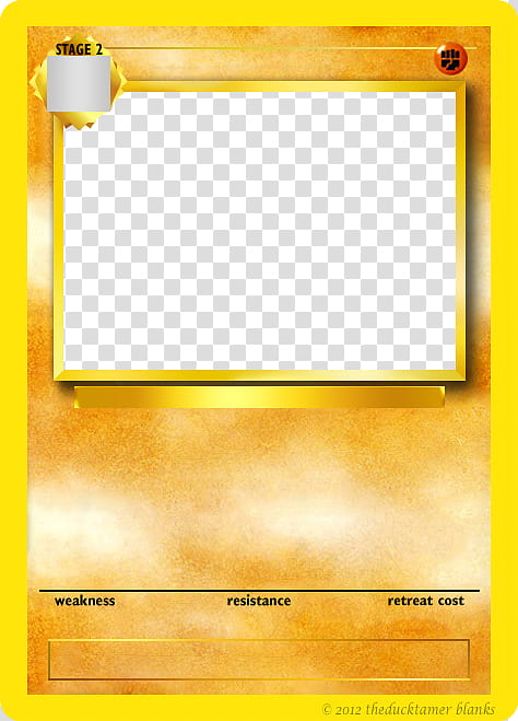 Pokemon trading card stage  empty transparent background PNG clipart