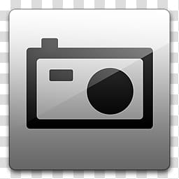 Glossy Standard  , black aand white camera icon transparent background PNG clipart