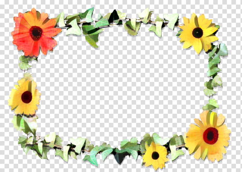 Flowers, Floral Design, Cut Flowers, Frames, Petal, Sunflower, Plant, Lei transparent background PNG clipart