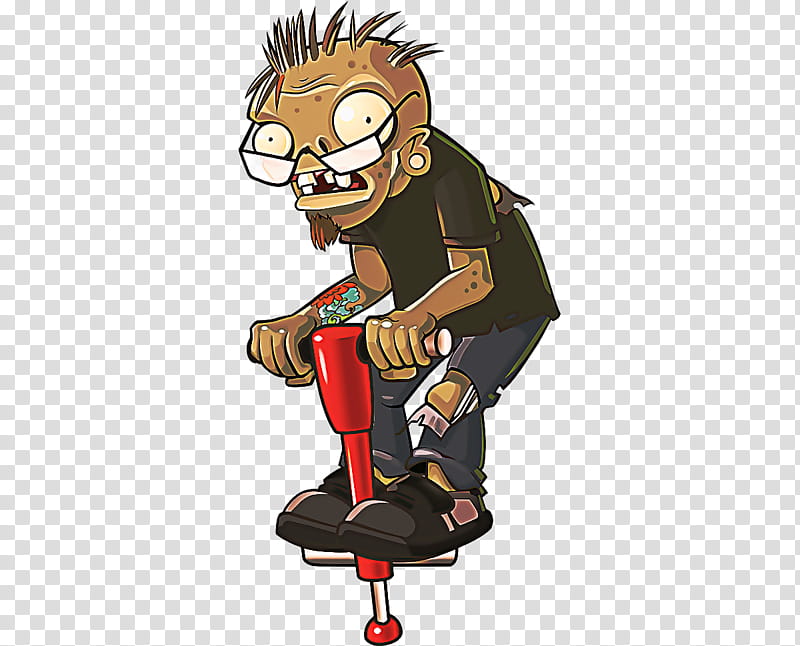 Zombie, Plants Vs Zombies, Plants Vs Zombies 2 Its About Time, Video Games, Peashooter, Pogo Sticks, PopCap Games, Character transparent background PNG clipart
