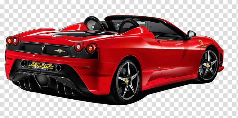 Ferraris with background PSD, red convertible coupe transparent background PNG clipart