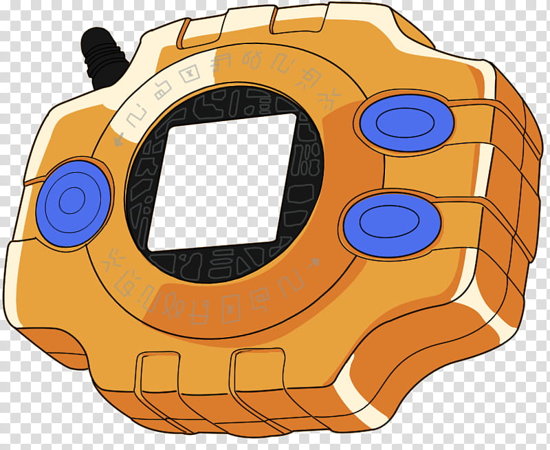 Digimon Adventure Digivices HQ Base, orange Digimon Digivice art transparent background PNG clipart