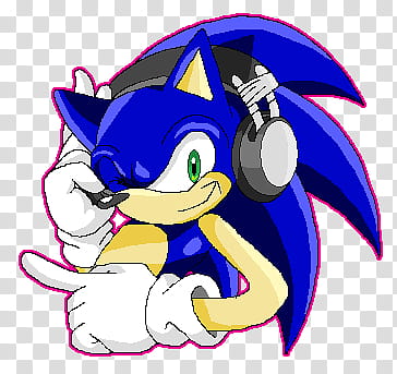 :MSPaint: Sonic Headphones, Sonic The Hedgehog illustration transparent background PNG clipart