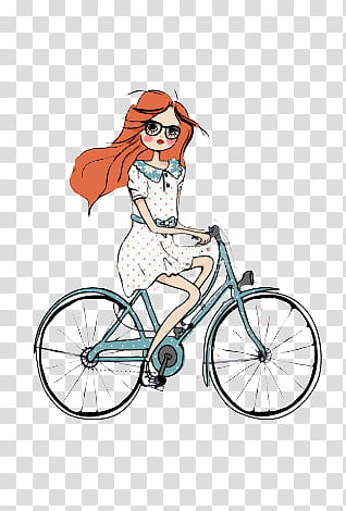 de, woman riding on bicycle illustration transparent background PNG clipart