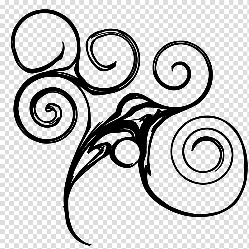 Swirly, black abstract illustration transparent background PNG clipart