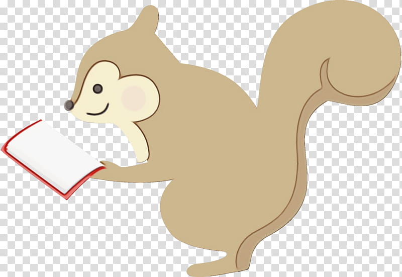 squirrel cartoon tail ferret animal figure, Watercolor, Paint, Wet Ink, Chipmunk transparent background PNG clipart