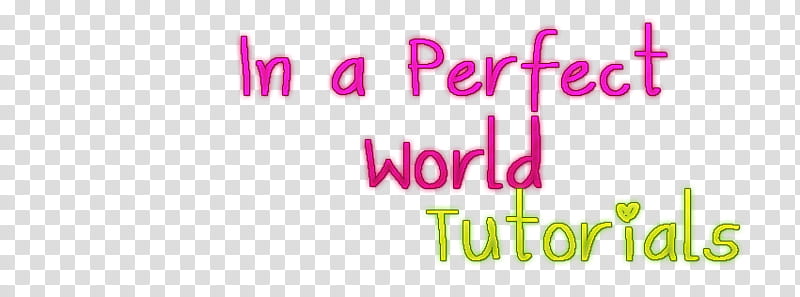 In a World Perfect Tutorials transparent background PNG clipart