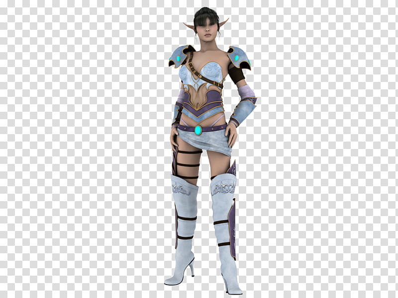 she wheres blue, woman wearing white armor suit transparent background PNG clipart