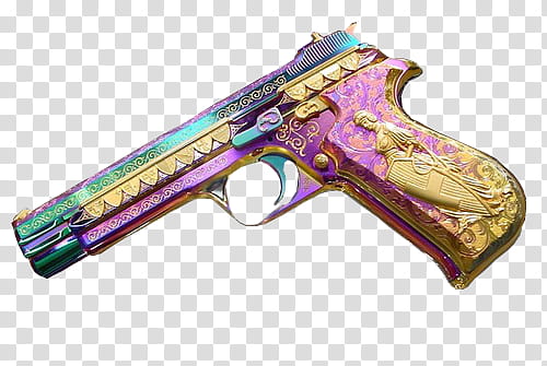 AESTHETIC GRUNGE, iridescent semi,automatic pistol transparent background PNG clipart
