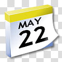 WinXP ICal, black and white May  calendar icon transparent background PNG clipart