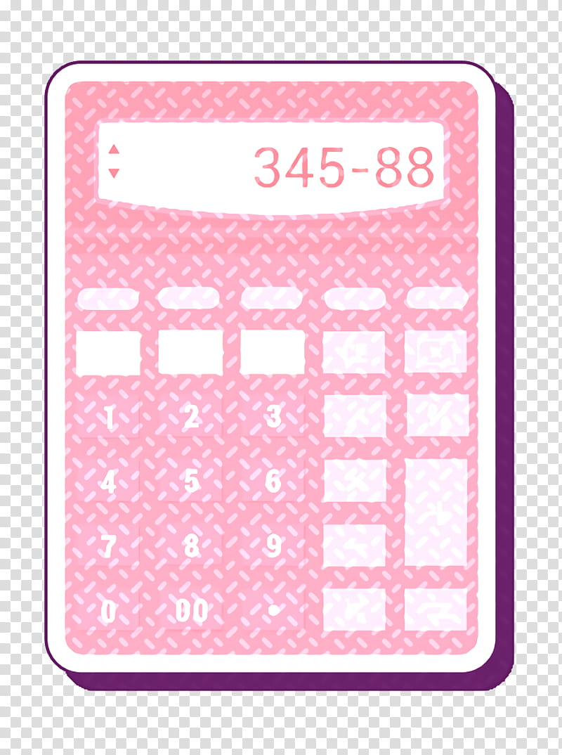Value Icon Calculator Icon Math Icon Pink M Line Meter Text