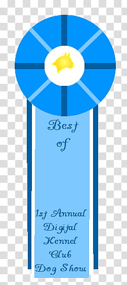 DKC dog show Best of _____ Class ribbon, no name transparent background PNG clipart