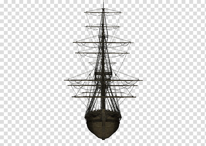 Tall Ship, brown galleon ship art transparent background PNG clipart