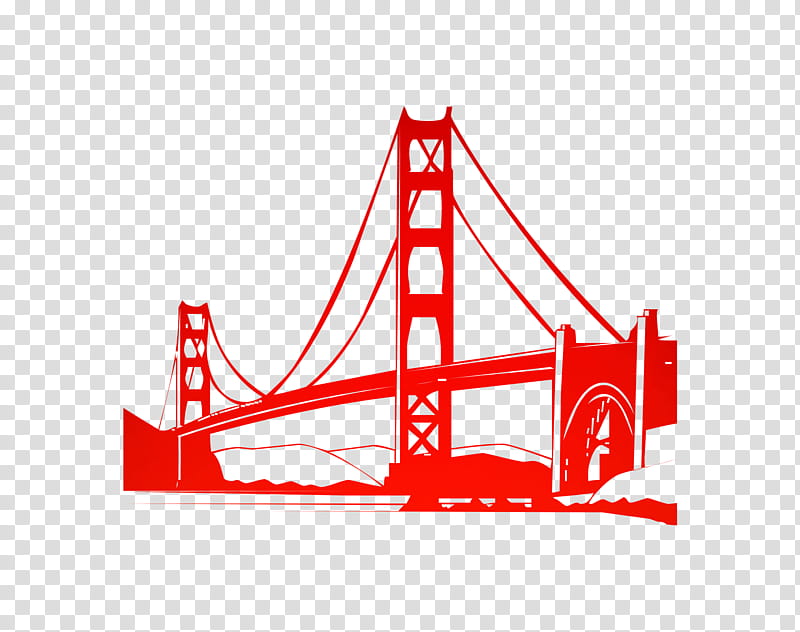 Golden, Golden Gate Bridge, Sticker, Decal, Wall Decal, Suspension Bridge, San Francisco, United States Of America transparent background PNG clipart