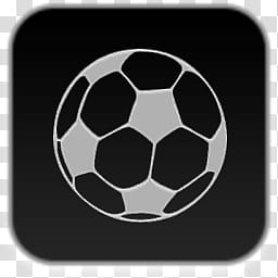 Albook extended dark , black and white soccer game app icon transparent background PNG clipart