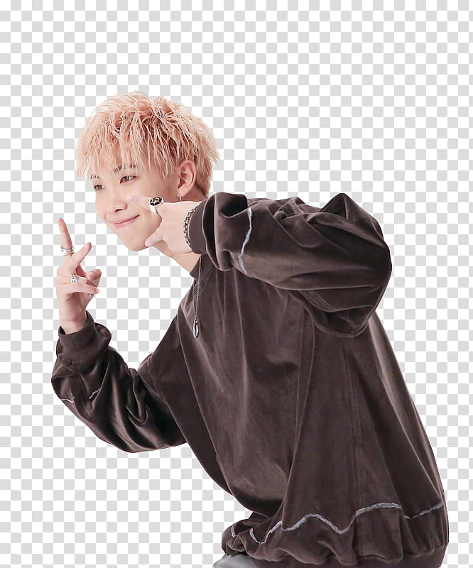 BTS Shooting for MIC Drop, smiling man raising both arms transparent background PNG clipart