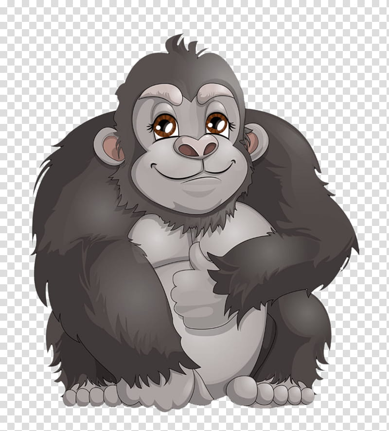 Bear, Western Gorilla, Ape, Monkey, Cuteness, Cartoon, Great Ape, Common Chimpanzee transparent background PNG clipart