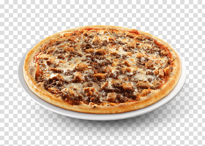 Pizza, Pizza, Barbecue Sauce, Hash, Ground Meat, Tomato, Mozzarella, Cheese transparent background PNG clipart