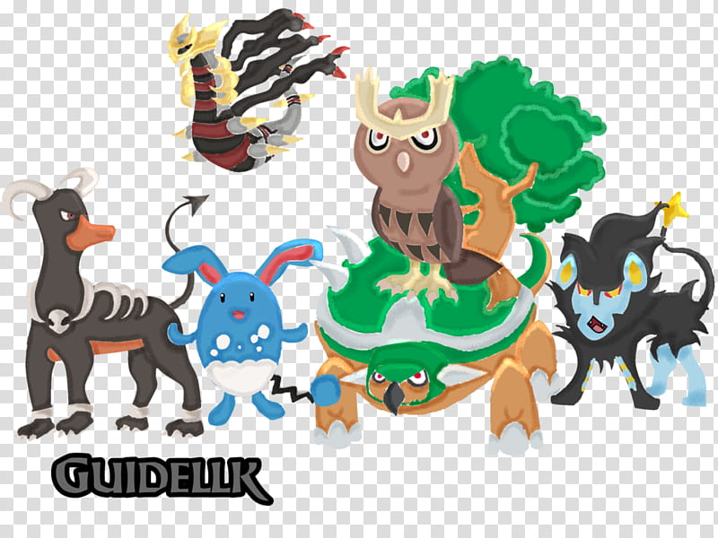 Pokemon Platinum: Best team (No linework) transparent background PNG clipart