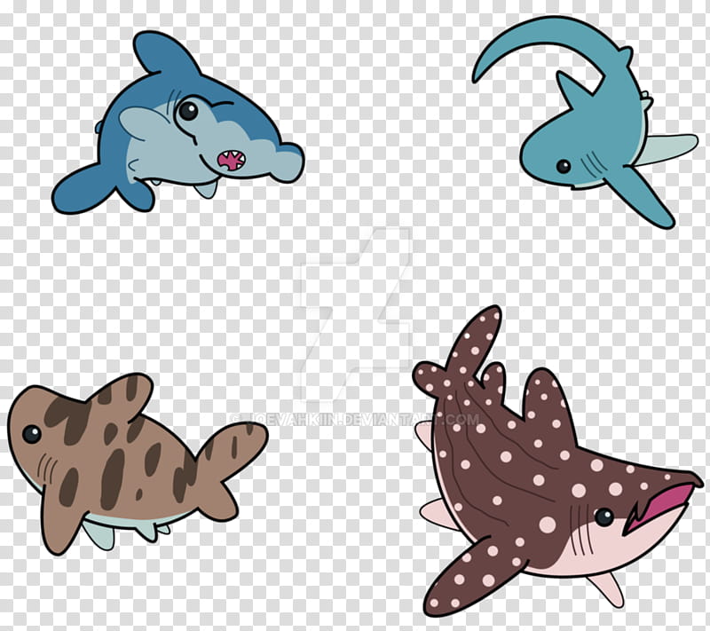 Cartoon Shark, Cartilaginous Fishes, Oceanic Whitetip Shark, Pelagic Thresher, Common Thresher, Hammerhead Shark, Tiger Shark, Bull Shark transparent background PNG clipart