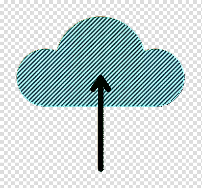 Cloud computing icon Communication and media icon Up arrow icon, Green, Turquoise, Symbol, Line, Plant transparent background PNG clipart