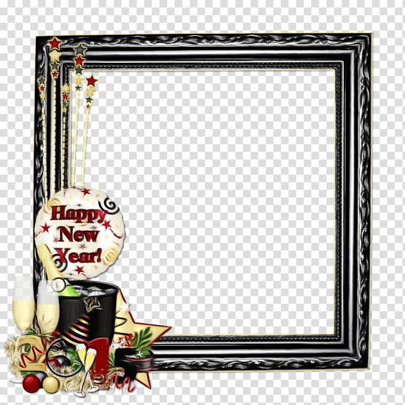 Chinese New Year Frame, Frames, Poster, Drawing, Cartoon, Holiday, Film Frame, Rectangle transparent background PNG clipart