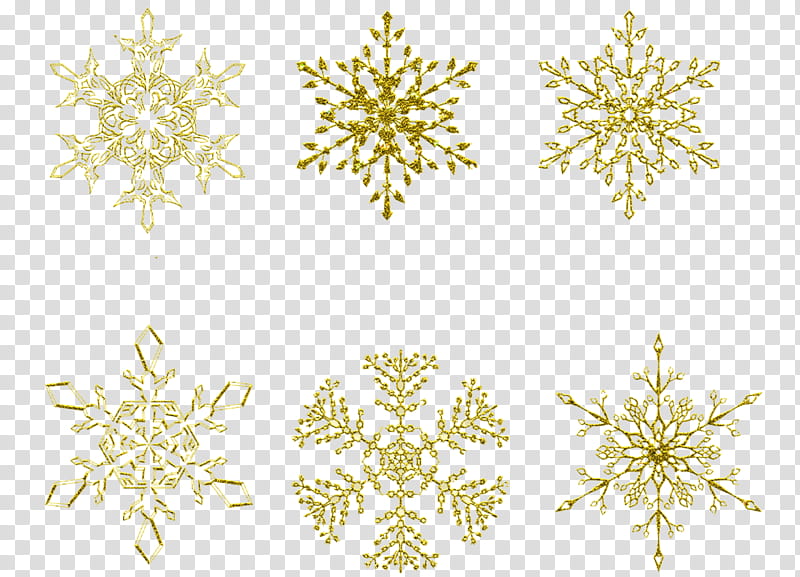 Snowflakestar gold, six green snowflakes illustration transparent background PNG clipart