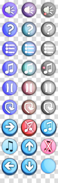 Free Game UI Buttons transparent background PNG clipart