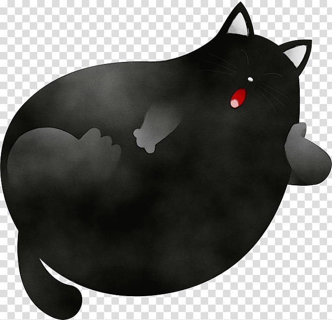 black cat cat small to medium-sized cats animation fictional character, Watercolor, Paint, Wet Ink, Small To Mediumsized Cats, Whiskers transparent background PNG clipart