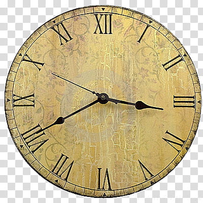 clock, round black and brown clock on : transparent background PNG clipart