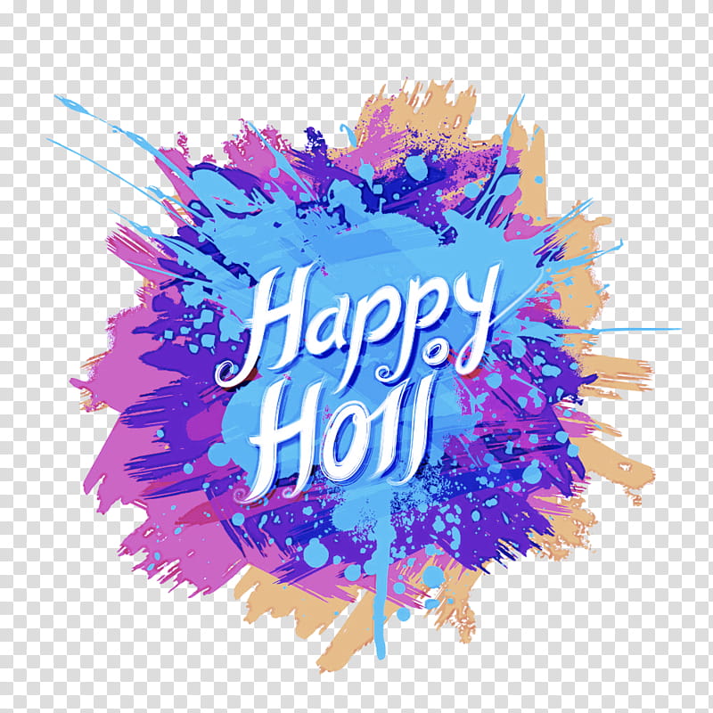 holi happy holi colorful, Purple, Violet, Text, Pompom, Logo transparent background PNG clipart