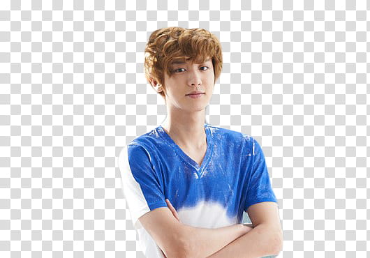 Chanyeol Exo Man In Blue And White V Neck T Shirt Transparent Background Png Clipart Hiclipart - exo sweater chanyeolw roblox