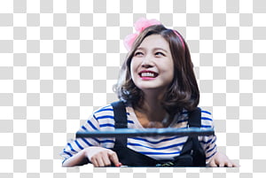 RENDER KEI JOY, woman wearing blue and white striped shirt transparent background PNG clipart thumbnail