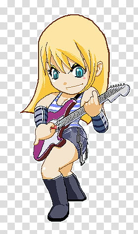 PixGirlsBand: Guitarist, anime transparent background PNG clipart