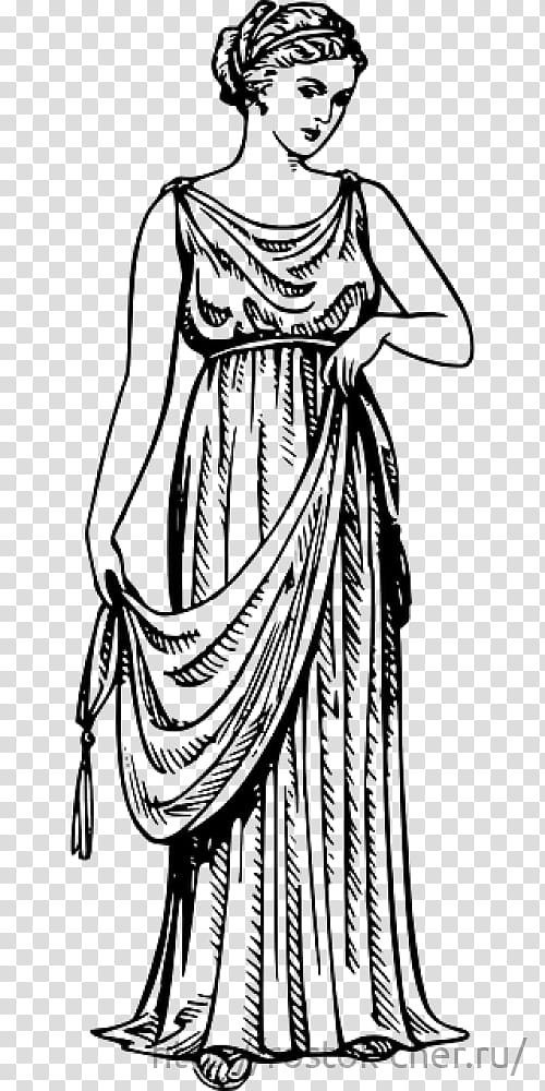 Women Day Drawing, Ancient Greece, Chiton, Peplos, Greek Dress, Archaic Greece, Himation, Clothing transparent background PNG clipart