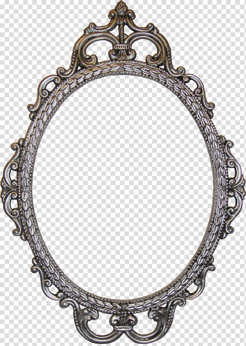 Midi , ornate silver oval frame icon transparent background PNG clipart