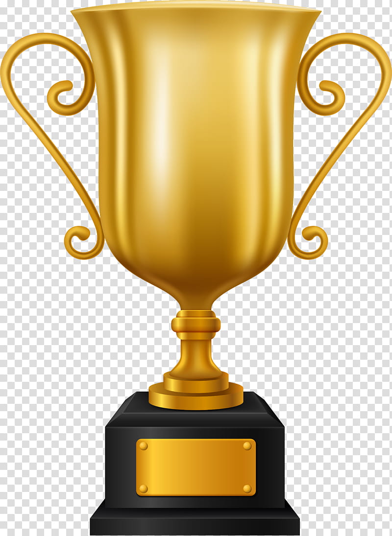 Trophy, Drawing, Participation Trophy, Award, Yellow, Drinkware transparent background PNG clipart