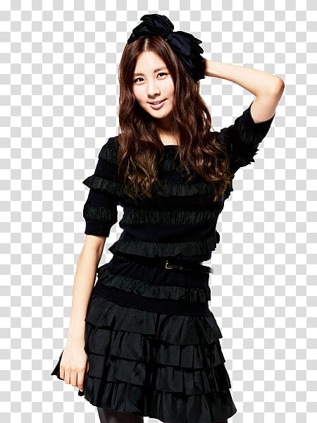 Girls Generation SNSD Renders, woman holding her hair posing for transparent background PNG clipart