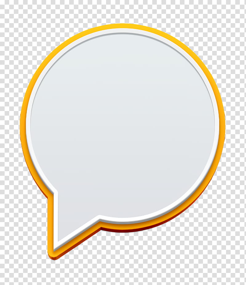 comment icon fill icon, Yellow, Circle transparent background PNG clipart