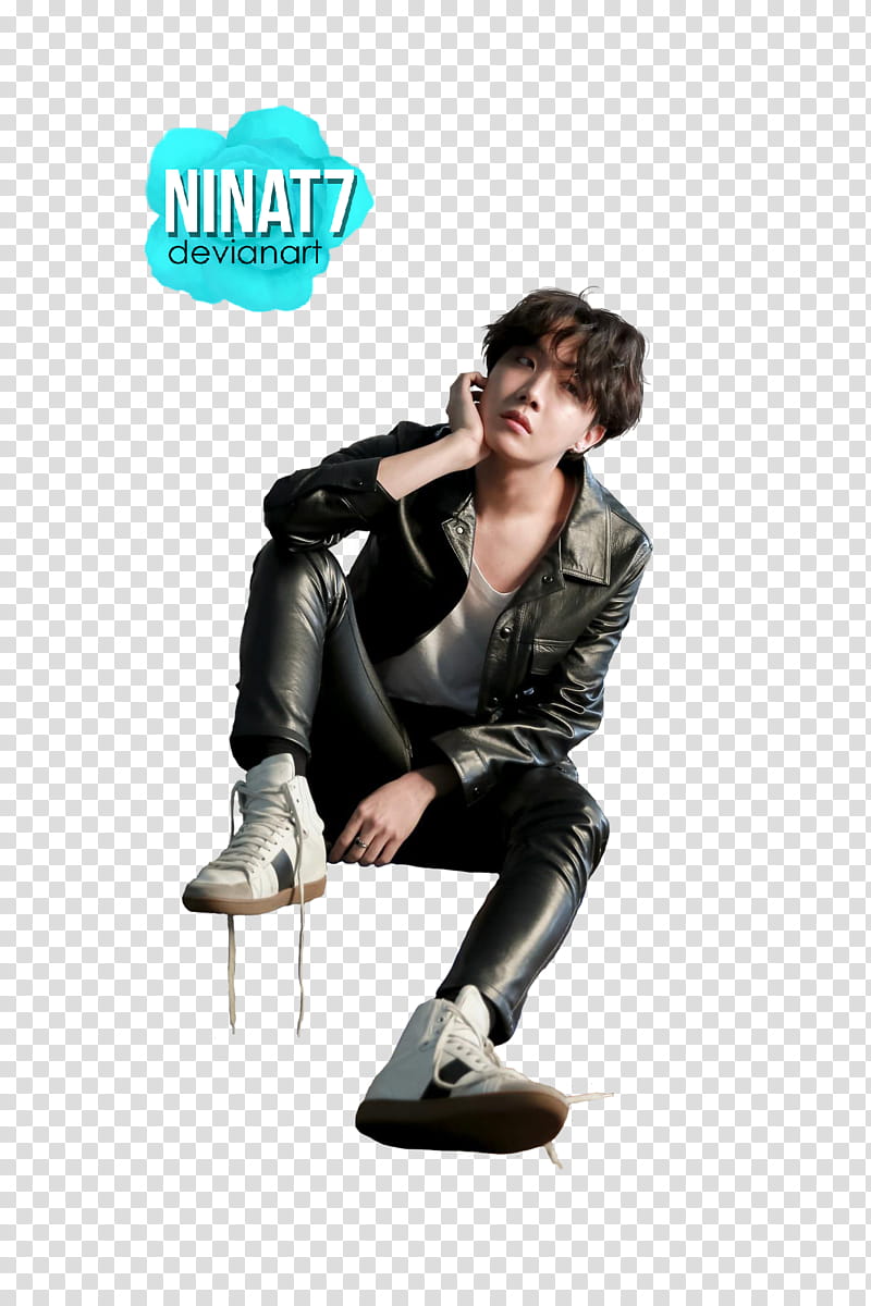 bts, man in black leather jacket transparent background PNG clipart